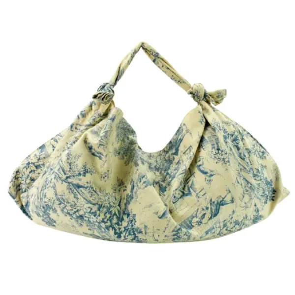 Toile De Jouy Blauw schoudertas D.A.I.met naam
