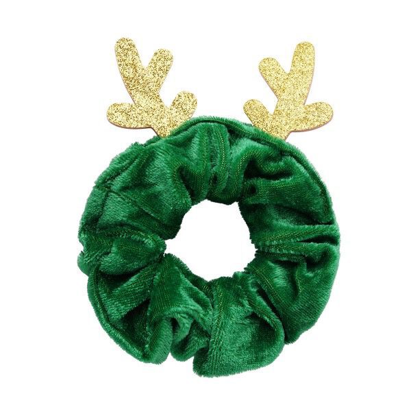 Scrunchie Kerst Rendier Groen